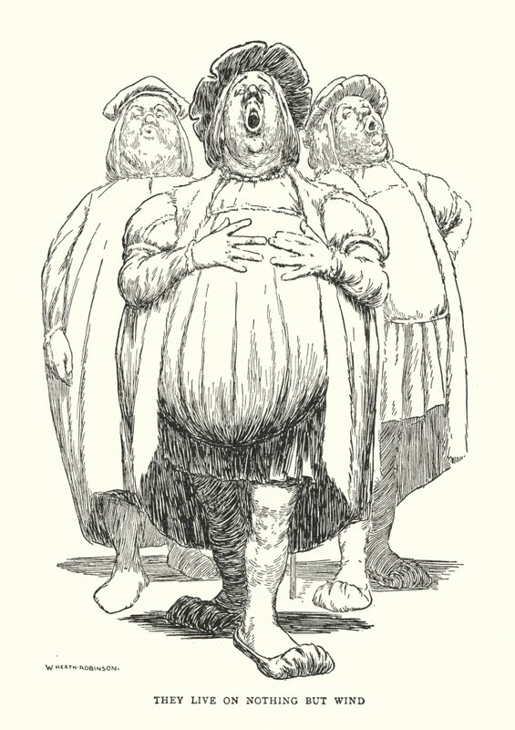 He elävät vain tuulella (litho) tekijältä William Heath Robinson