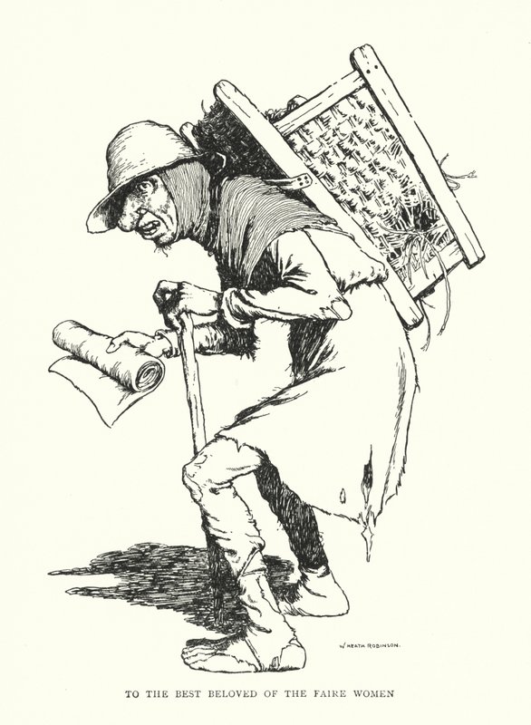 Kauniiden naisten parhaalle rakkaalle (litho) tekijältä William Heath Robinson