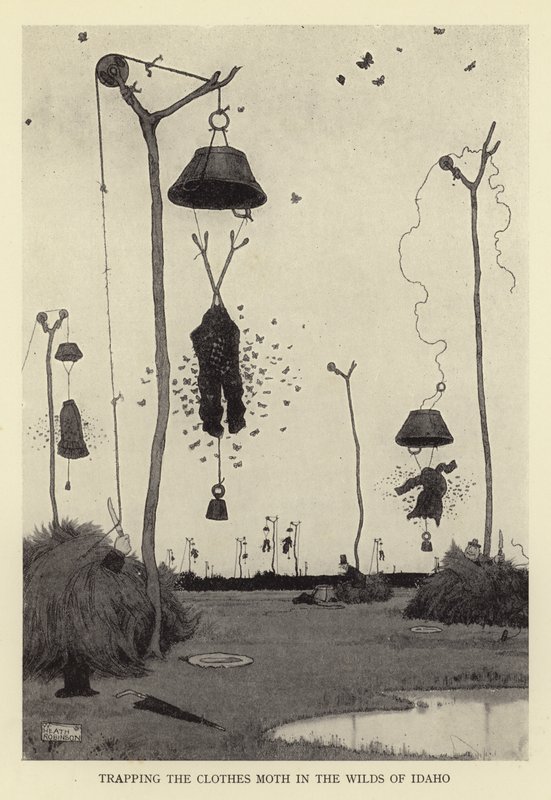 Vaatekuoriaisen pyydystäminen Idahon villeillä alueilla tekijältä William Heath Robinson