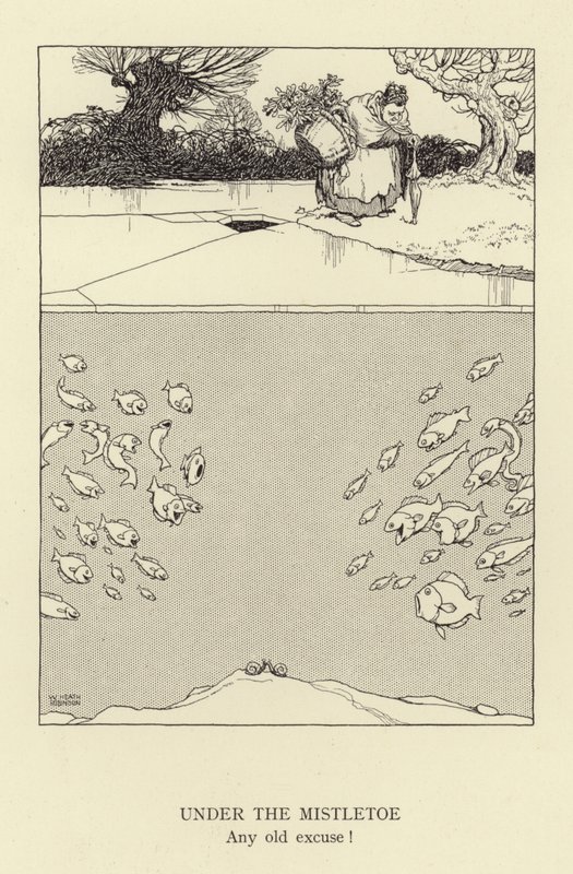 Mistelin alla, mikä tahansa vanha tekosyy tekijältä William Heath Robinson