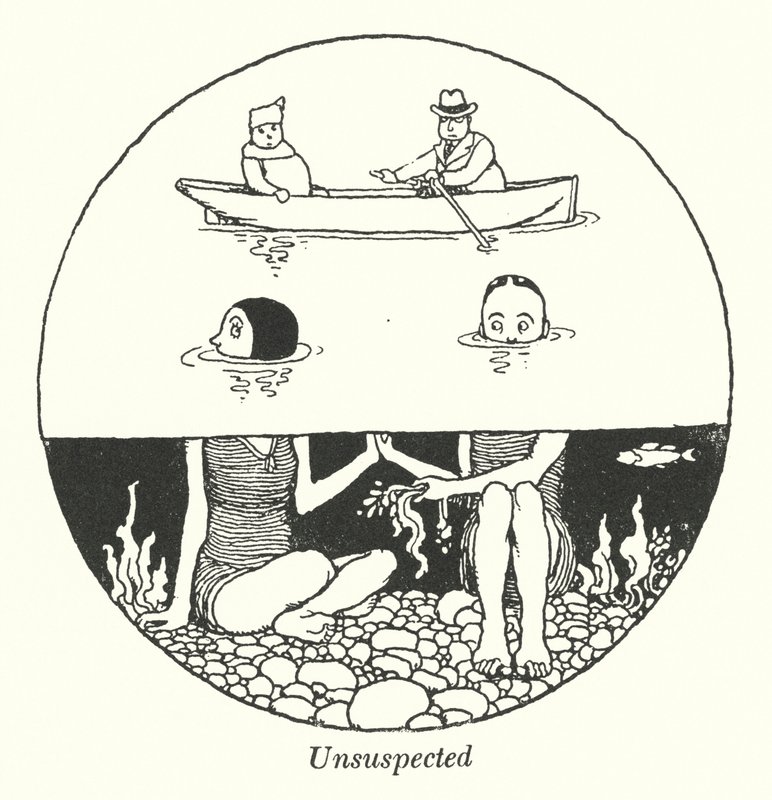 Epäillyt (litho) tekijältä William Heath Robinson