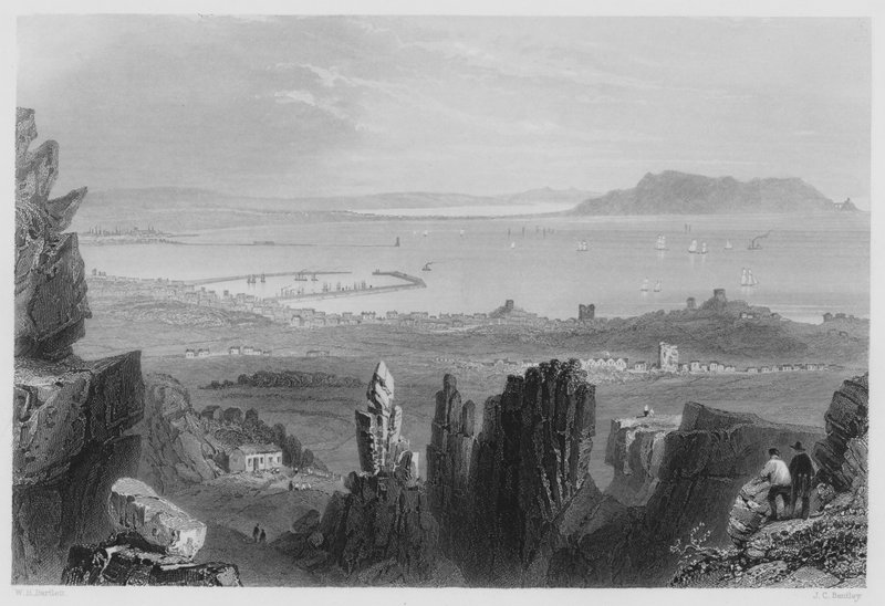 Dublin Bay, Kingstown Quarriesista (kaiverrus) tekijältä William Henry (after) Bartlett