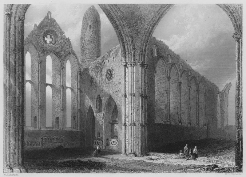 Cashel Abbeyn sisustus (kaiverrus) tekijältä William Henry (after) Bartlett