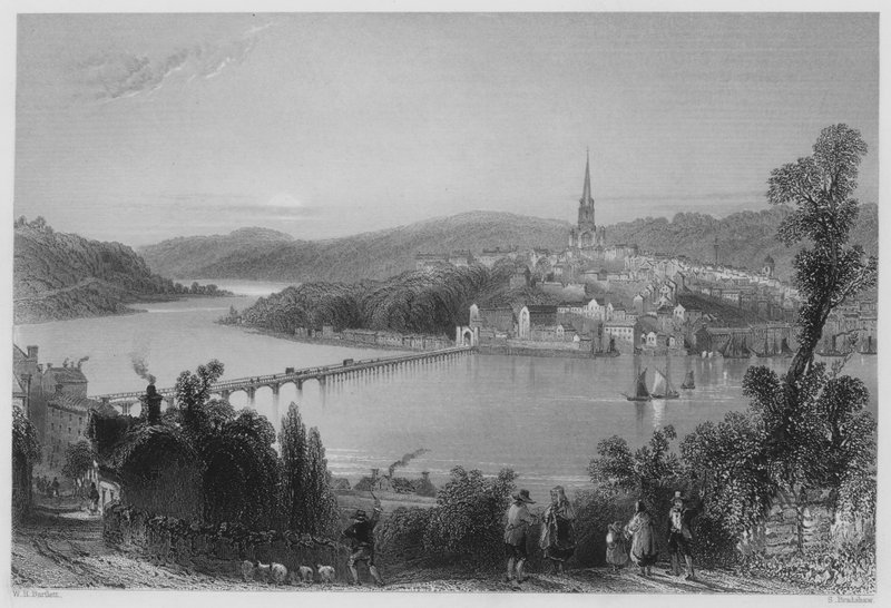 Londonderry (kaiverrus) tekijältä William Henry (after) Bartlett