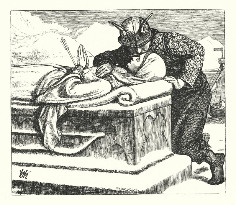 Orianan balladi (kaiverrus) tekijältä William Henry (after) Hunt