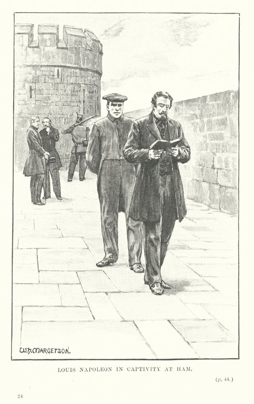Louis Napoleon vankeudessa Hamissa (litografia) tekijältä William Henry (after) Margetson