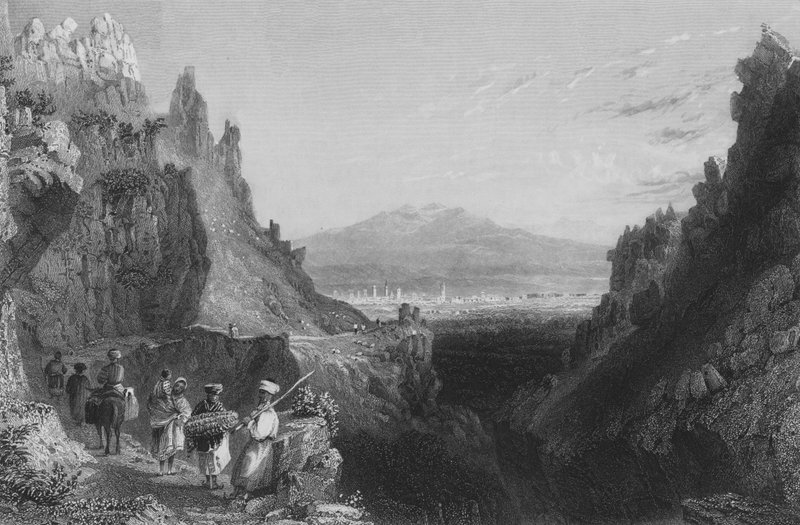 Lähestyminen Antiokiaan, muinaiseen Anathotiin, Alepposta tekijältä William Henry Bartlett