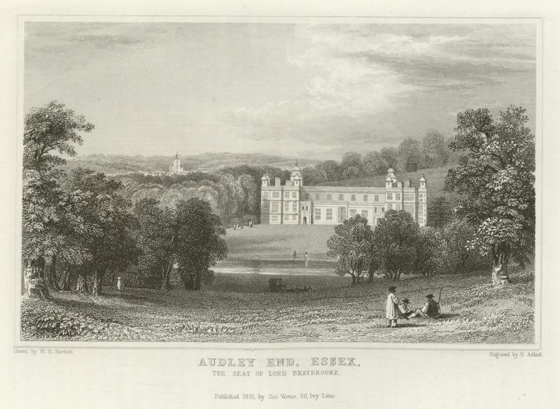 Audley End, Essex, Lord Braybrooken kotipaikka tekijältä William Henry Bartlett