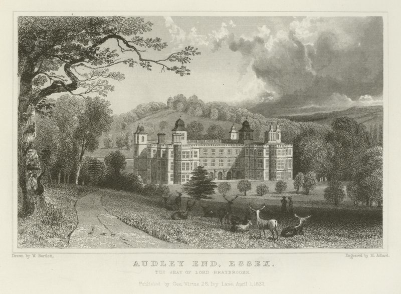 Audley End, Essex, Lord Braybrooken kotipaikka tekijältä William Henry Bartlett