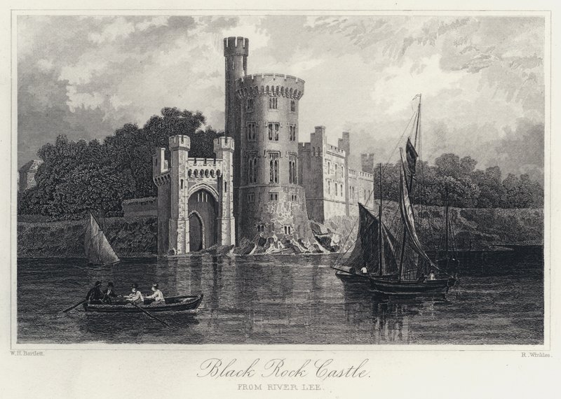 Black Rock Castle, River Lee (kaiverrus) tekijältä William Henry Bartlett