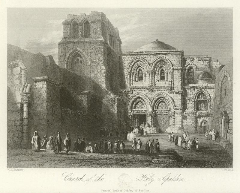 Pyhän haudan kirkko, Jerusalem tekijältä William Henry Bartlett