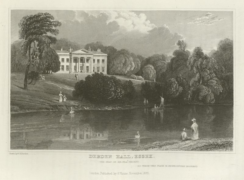 Debden Hall, Essex, Sir Francis Vincentin kotipaikka tekijältä William Henry Bartlett