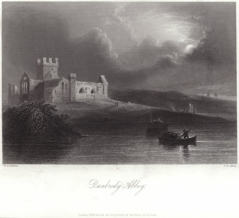 Dunbrody Abbey Wexfordin kreivikunnassa tekijältä William Henry Bartlett