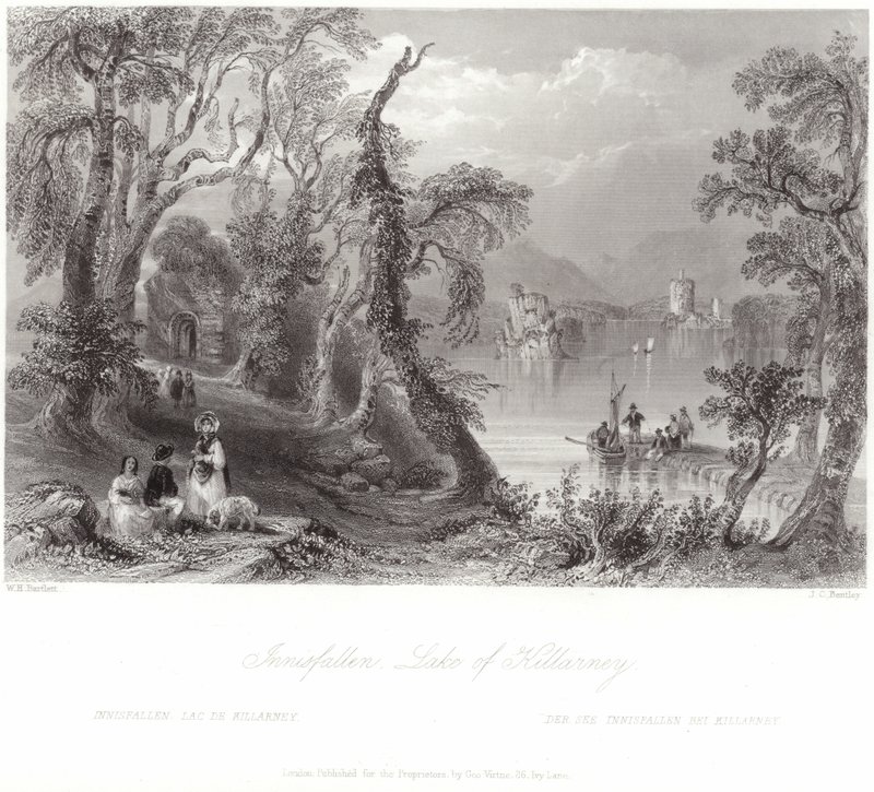 Innisfallen, Killarneyn järvi tekijältä William Henry Bartlett