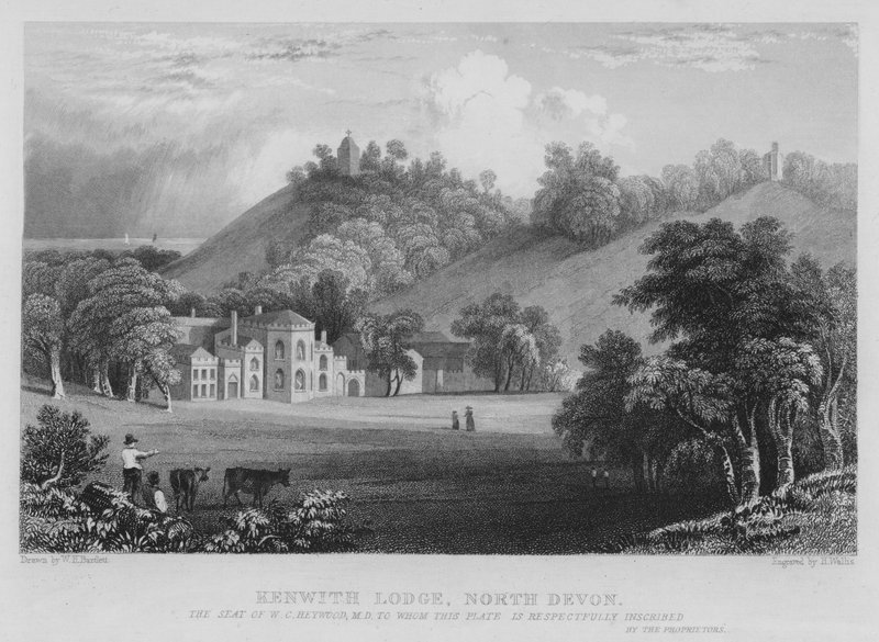 Kenwith Lodge, Pohjois-Devon (kaiverrus) tekijältä William Henry Bartlett