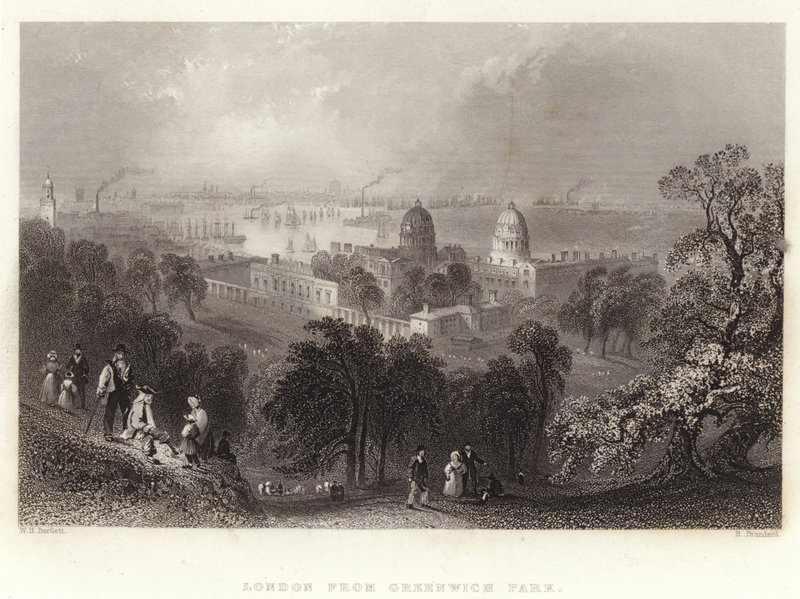 Lontooseen Greenwich Parkista tekijältä William Henry Bartlett