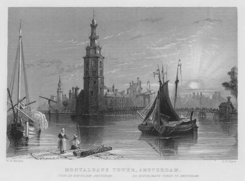 Montalbans Tower, Amsterdam (kaiverrus) tekijältä William Henry Bartlett