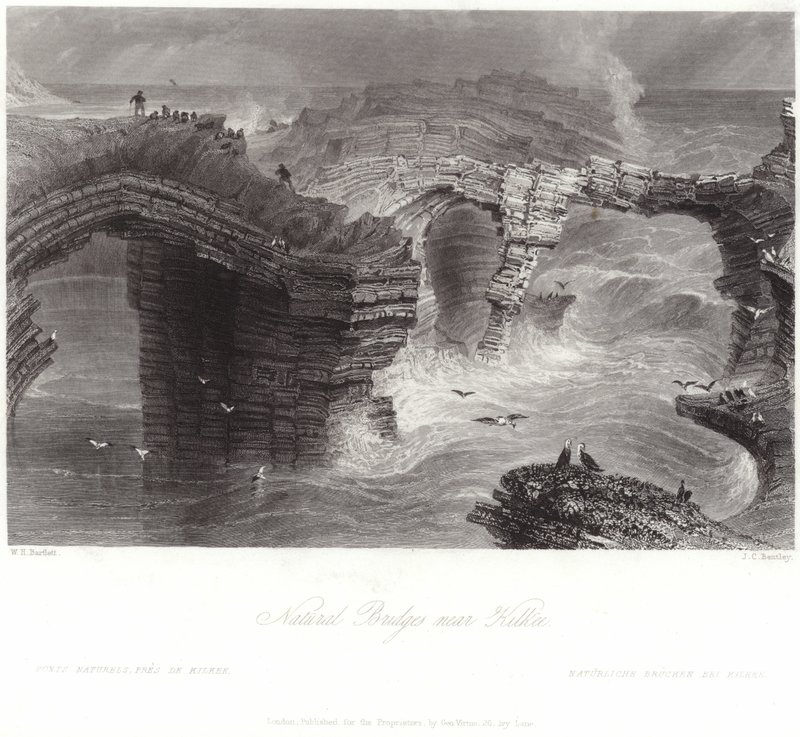 Luonnolliset sillat Kilkeen lähellä tekijältä William Henry Bartlett