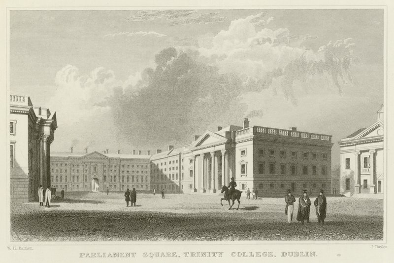 Parlamenttiaukio Dublinissa tekijältä William Henry Bartlett