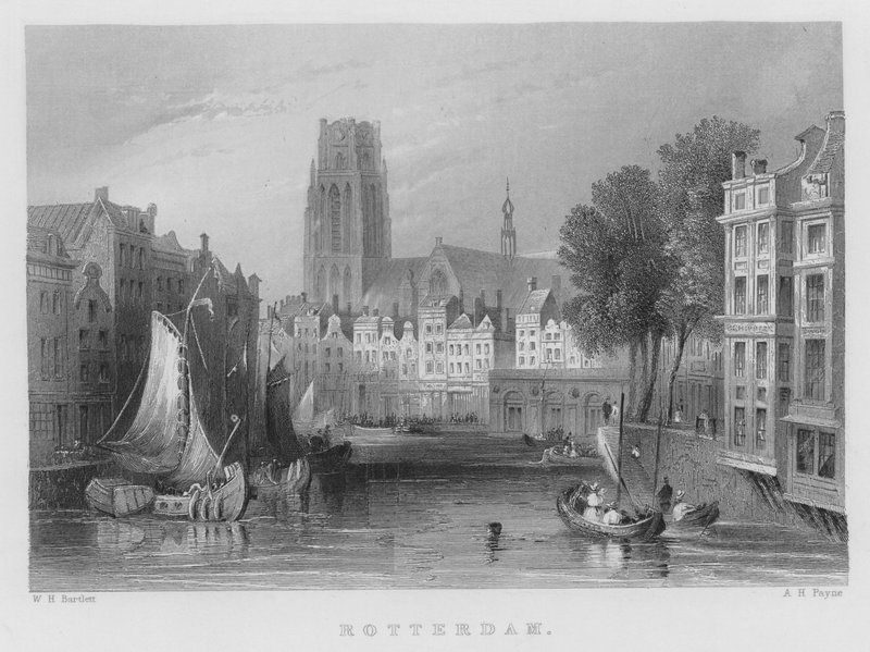 Rotterdam (kaiverrus) tekijältä William Henry Bartlett