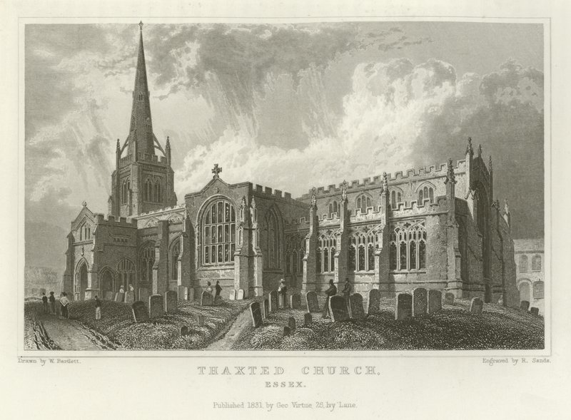 Thaxted Church, Essex tekijältä William Henry Bartlett