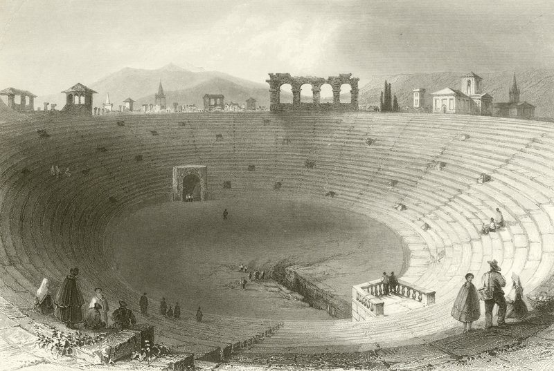 Amfiteatteri, Verona tekijältä William Henry Bartlett