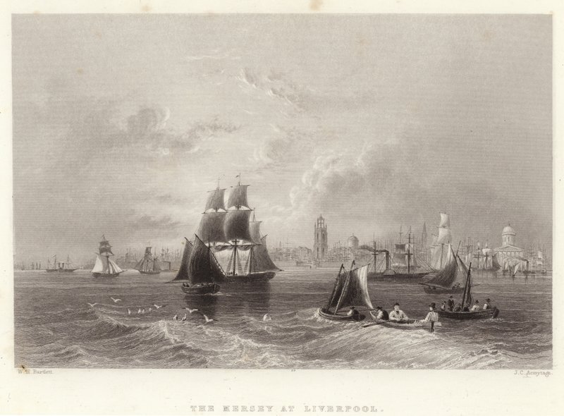 Mersey Liverpoolissa tekijältä William Henry Bartlett