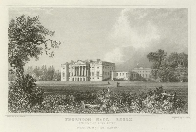 Thorndon Hall, Essex, Lord Petren istuin tekijältä William Henry Bartlett
