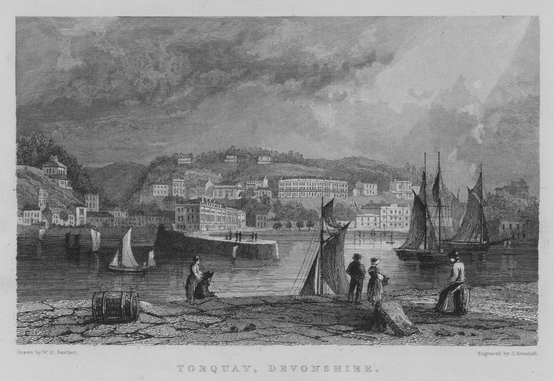 Torquay, Devonshire (kaiverrus) tekijältä William Henry Bartlett