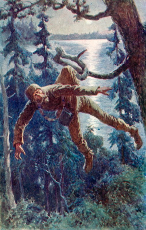 Naarmu tarttui hänen paidansa hameeseen ja hän riippui riippuvaisesti ilmassa tekijältä William Henry Charles Groome