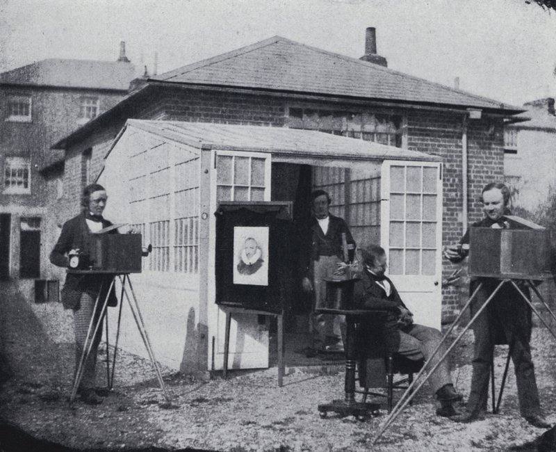 Talbotin studio Readingissa (m/v kuva) tekijältä William Henry Fox Talbot