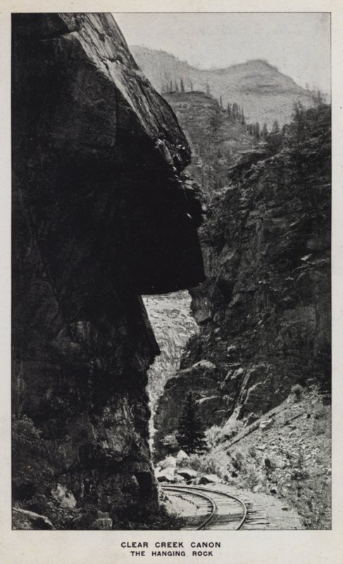 Coloradon kanjonit: Clear Creek Canon, The Hanging Rock (m/v kuva) tekijältä William Henry Jackson