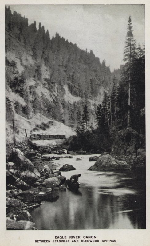 Coloradon kanjonit: Eagle River Canon, Leadvillen ja Glenwood Springsin välissä (m/w kuva) tekijältä William Henry Jackson