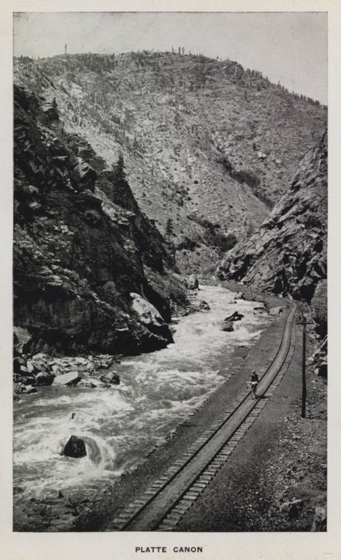 Coloradon kanjonit: Platte Canon (m/w kuva) tekijältä William Henry Jackson