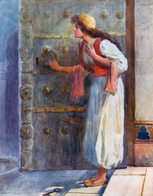 Pelosta vapisten hän pudotti taika-avaimen lattialle tekijältä William Henry Margetson
