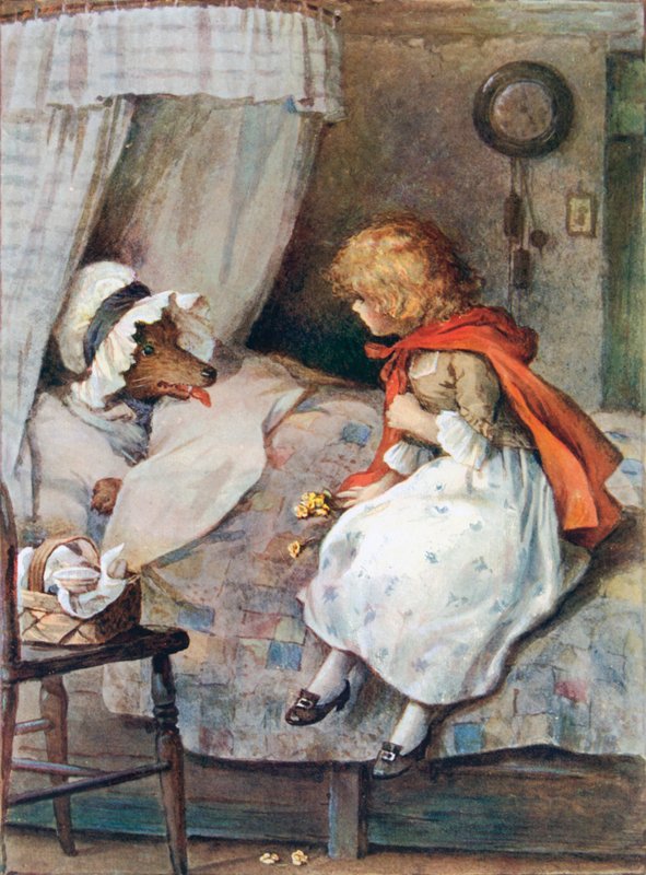 "Miten suuret silmät sinulla on, isoäiti!" sanoi hän tekijältä William Henry Margetson