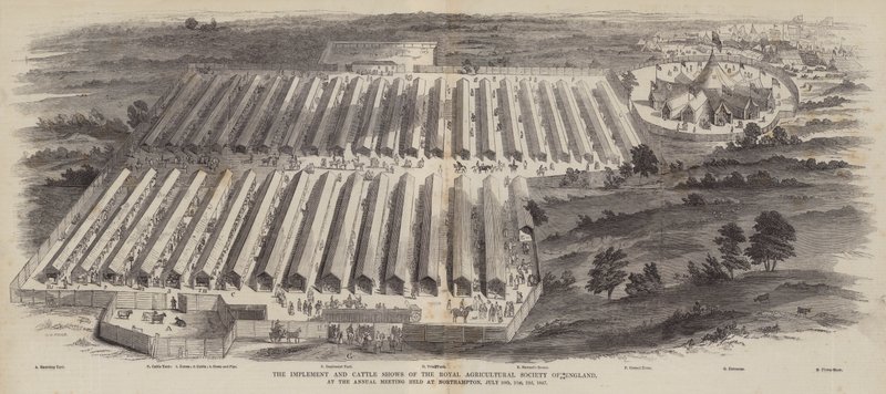 Englannin kuninkaallisen maatalousseuran työkone- ja karjanäyttelyt vuosikokouksessa, joka pidettiin Northamptonissa 20., 21. ja 22. heinäkuuta 1847 tekijältä William Henry Pike