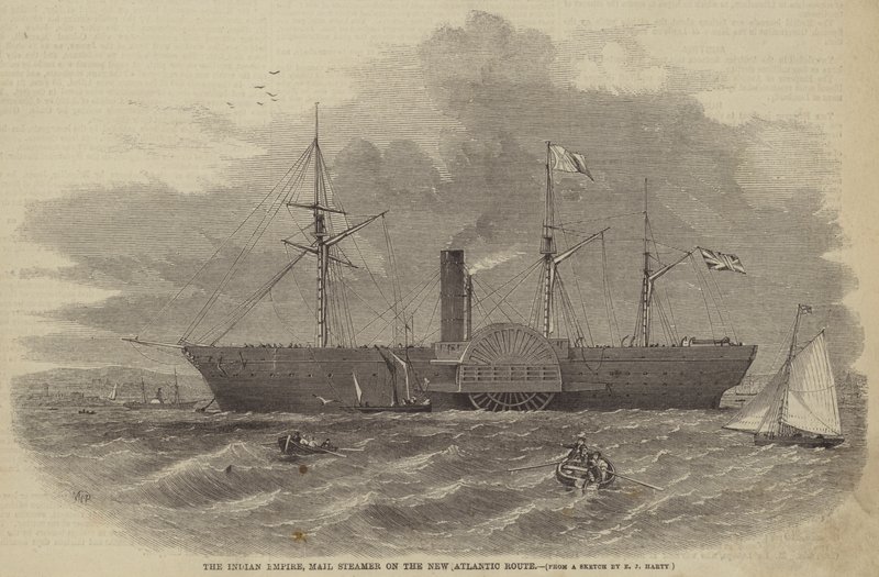 Intian valtakunta, Mail Steamer uudella Atlantin reitillä tekijältä William Henry Prior