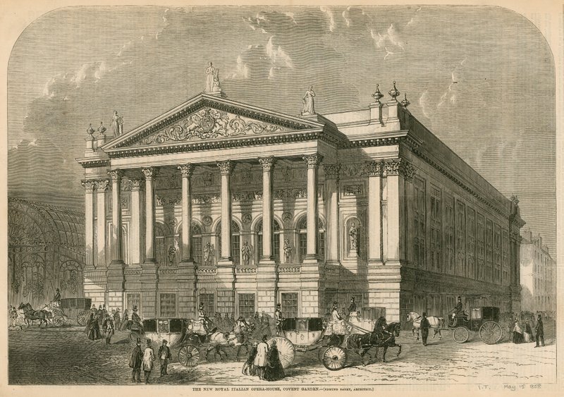 Uusi italialainen oopperatalo, Covent Garden, Lontoo tekijältä William Henry Prior