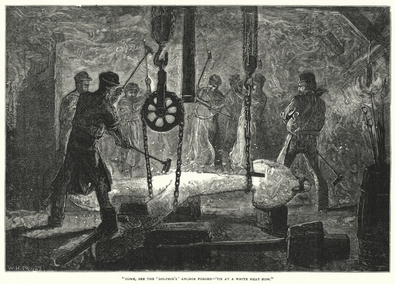 Ankkurin takominen (kaiverrus) tekijältä William Heysham (after) Overend