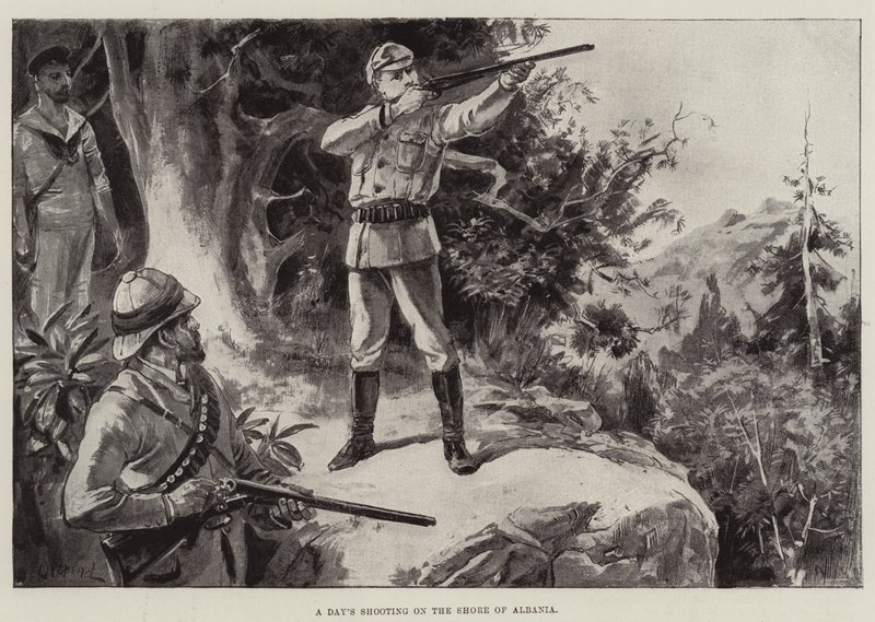 Päivän ammunta Albanian rannalla tekijältä William Heysham Overend