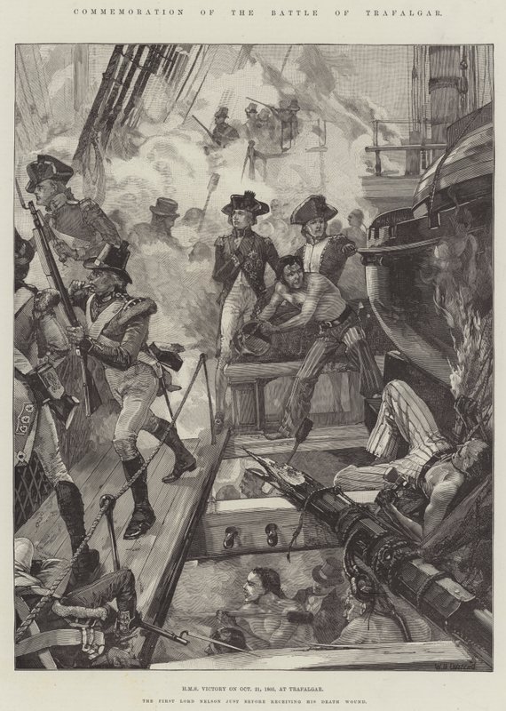 Trafalgarin taistelun muisto, HMS Victory 21. lokakuuta 1805, Trafalgarissa tekijältä William Heysham Overend