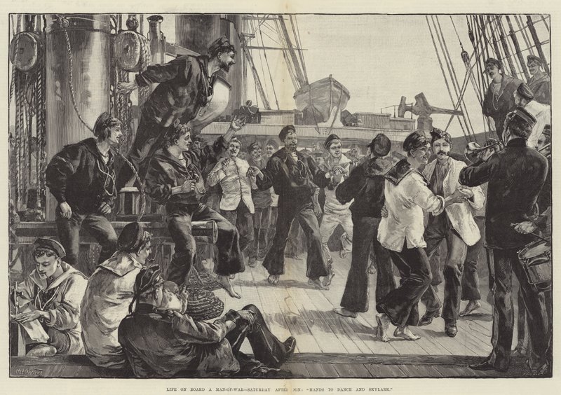 Life on Board of a Man-of-War, lauantai-iltapäivä, Hands to dance ja Skylark tekijältä William Heysham Overend