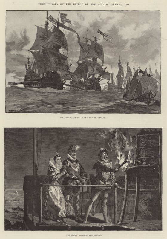 Espanjalaisen Armadan tappion kolmantenavuotinen vuosi 1588 tekijältä William Heysham Overend