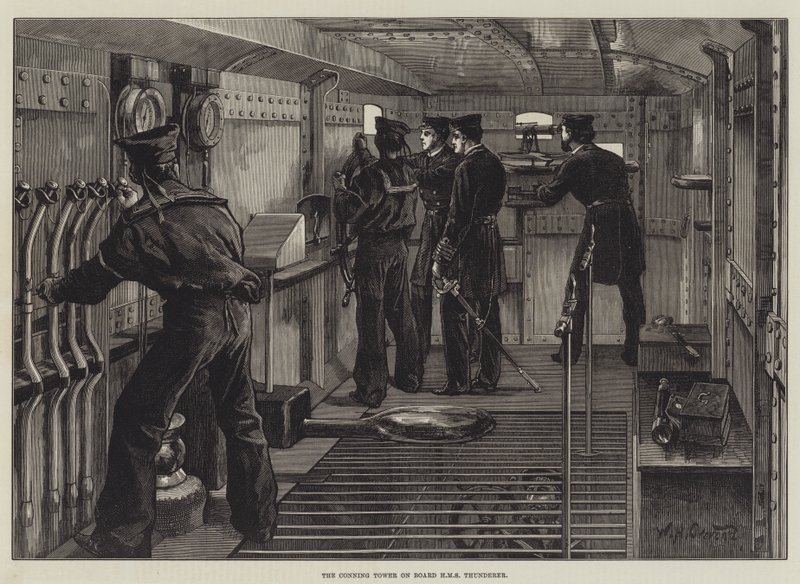 HMS Thunderer -aluksen komentotorni tekijältä William Heysham Overend