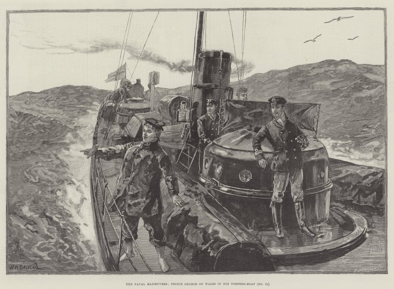 Merivoimien liikkeet, Walesin prinssi George torpedoveneessään (nro 79) tekijältä William Heysham Overend