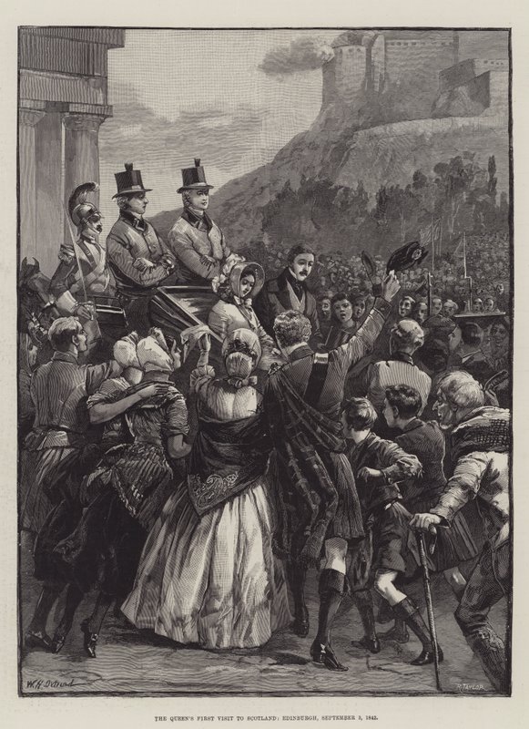 Kuningattaren ensimmäinen vierailu Skotlantiin, Edinburgh, 3. syyskuuta 1842. tekijältä William Heysham Overend