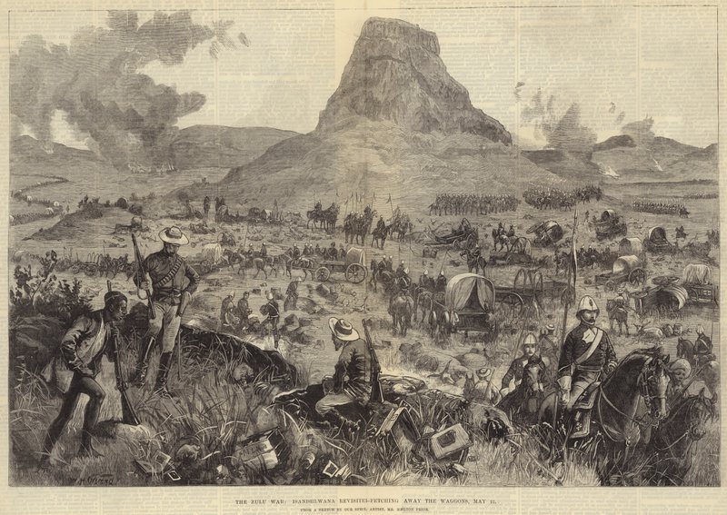 Zulu-sota, Isandhlwana vieraili uudelleen ja haki vankkurit pois, 21. toukokuuta tekijältä William Heysham Overend