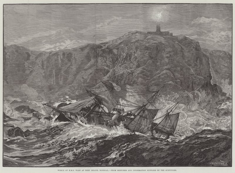 HMS Waspin hylky Tory Islandilla, Donegalissa tekijältä William Heysham Overend