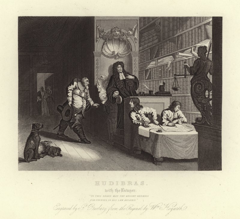 Samuel Butlerin Hudibras tekijältä William Hogarth